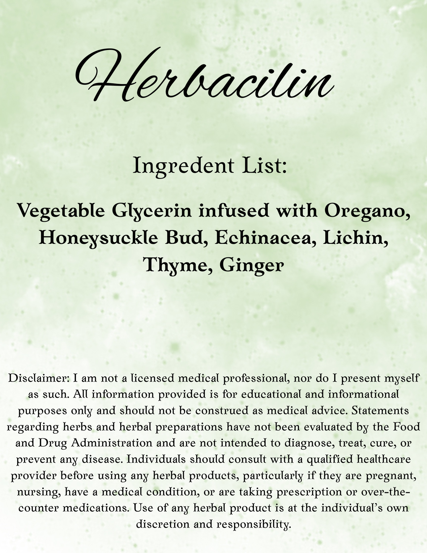 Herbacilin Glycerite