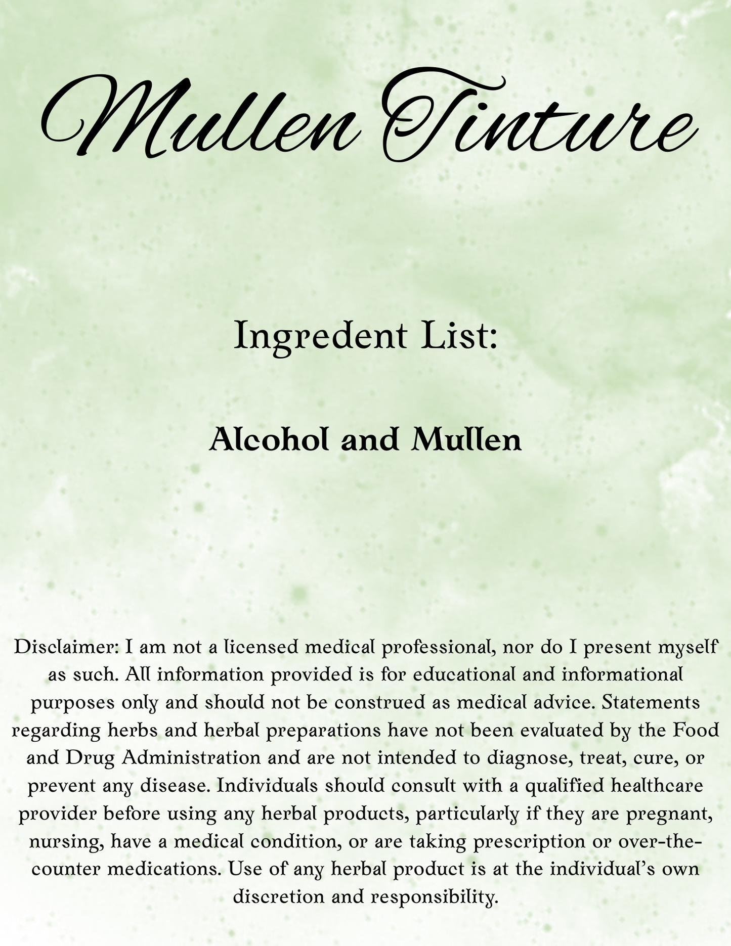 Mullein Tincture 2oz