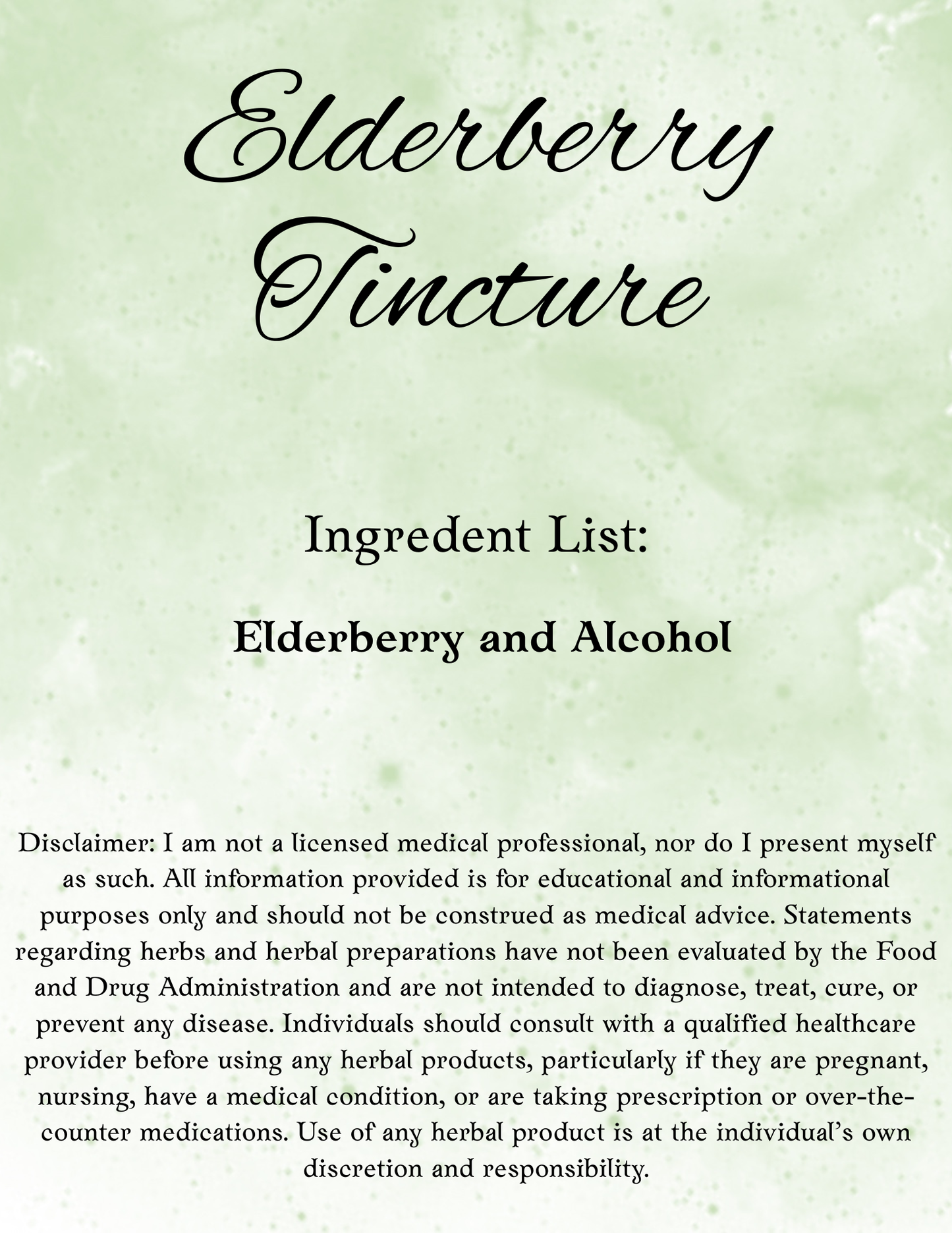 Elderberry Tincture and Elderberry Glycerite