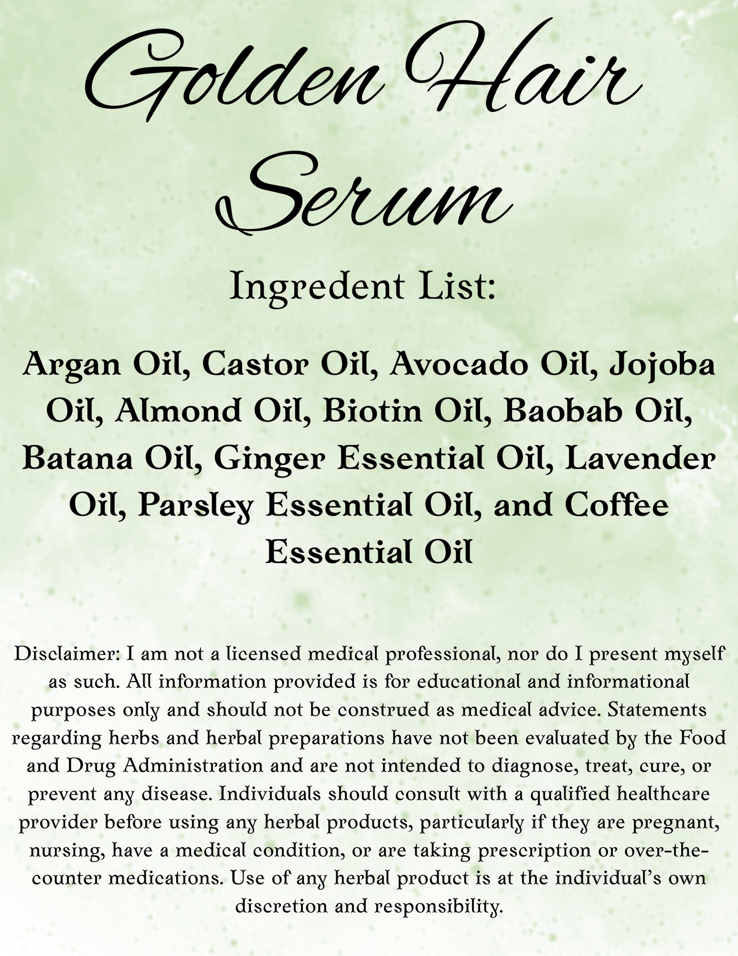 Golden Hair Serum