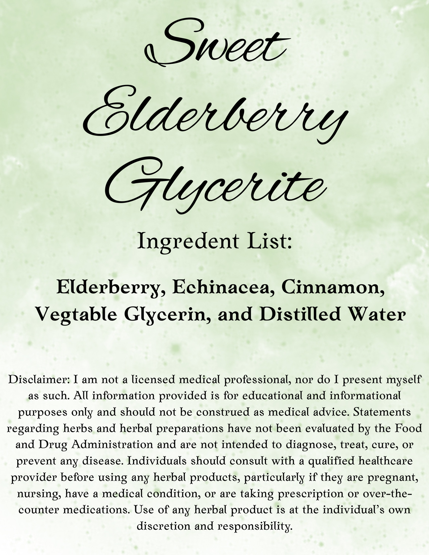 Elderberry Tincture and Elderberry Glycerite