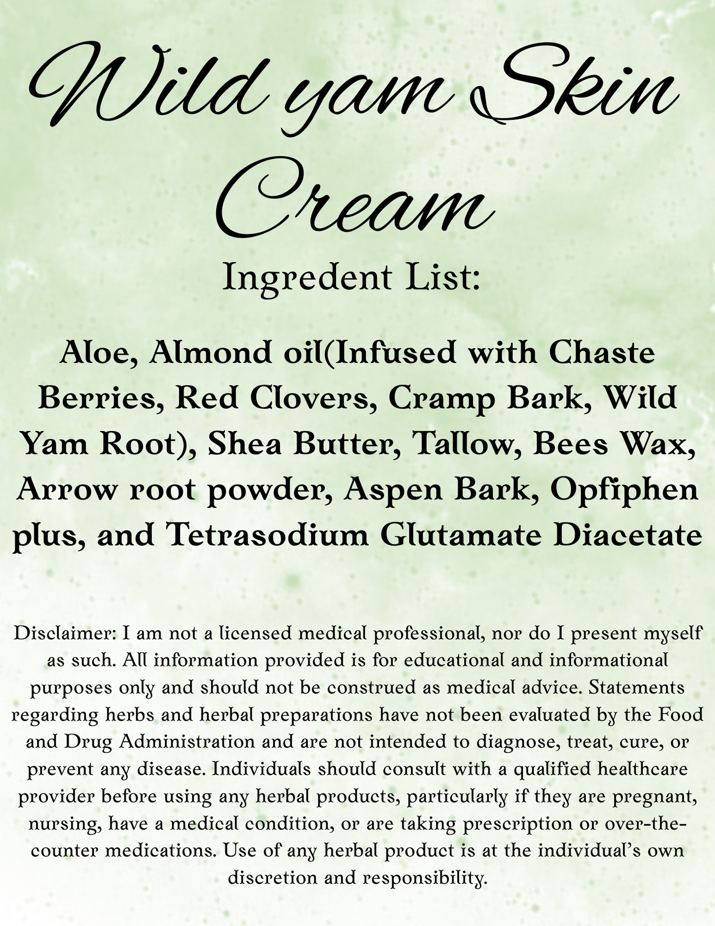 Wild Yam Cream 2oz